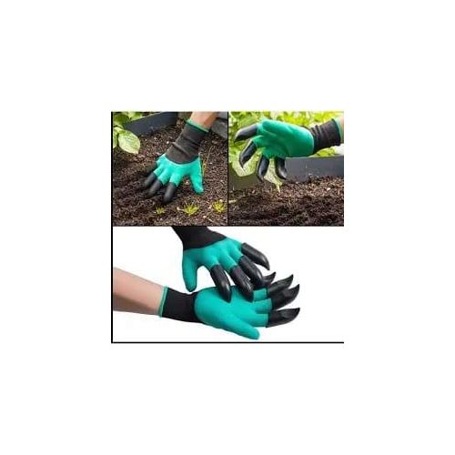 Durable claw gardening gloves pair