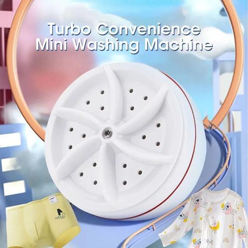 Mini washing machine sub rotating turbine portable washing machine. Ideal for socks underwear -Washing dishes for travel home, business trip