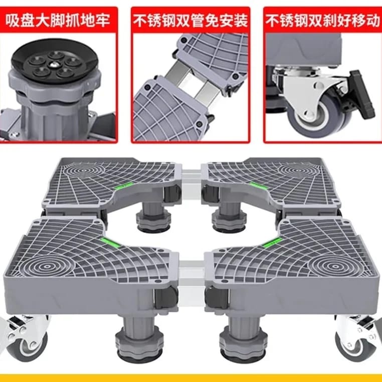 Heavy Duty Fridge Stand Washing machine Cooker Stand with lockable wheels and extra stands