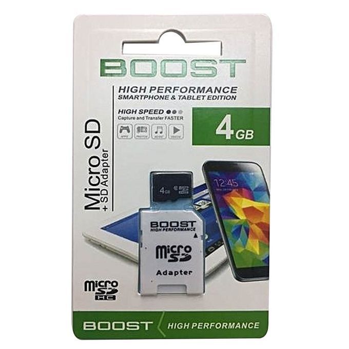 Micro SD- Boost Memory Card 4GB