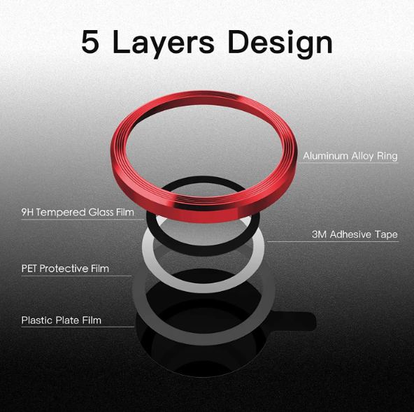 Aluminium Metal Ring Camera Lens Protector for Apple iPhone 15
