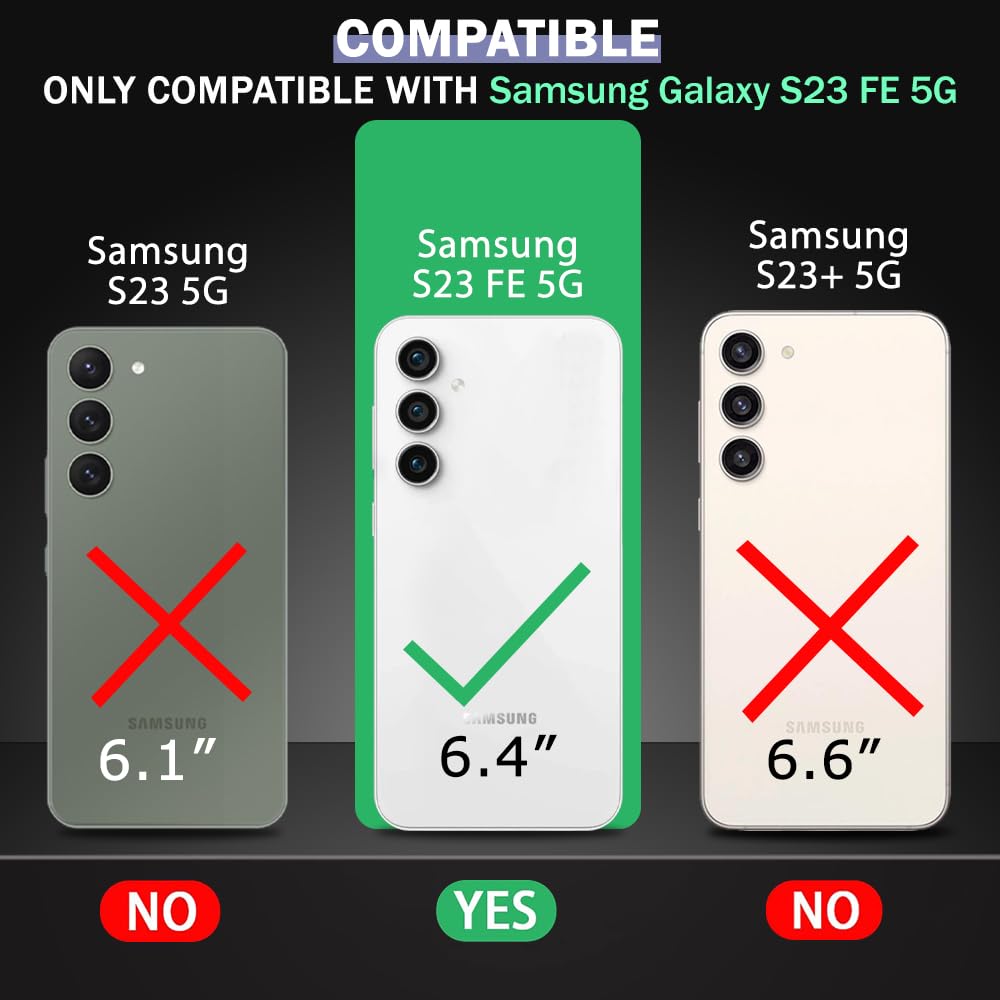 Hybrid Hard-Back Soft-Sides Shockproof Non-yellowing Crystal Clear Bumper Back Case Cover for Samsung Galaxy S23 Fe