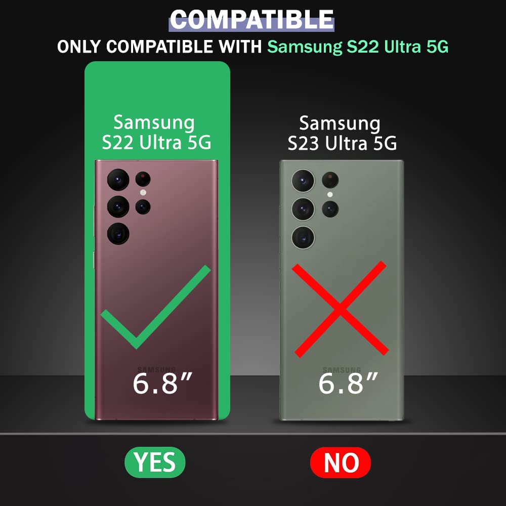 Hybrid Hard-Back Soft-Sides Shockproof Non-yellowing Crystal Clear Bumper Back Case Cover for Samsung Galaxy S22 Ultra