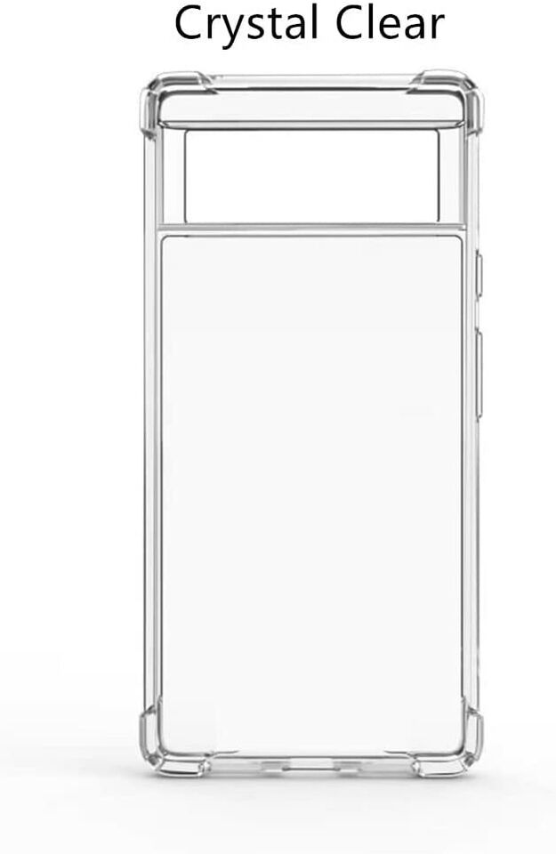Hybrid Hard-Back Soft-Sides Shockproof Non-yellowing Crystal Clear Bumper Back Case Cover for Google Pixel 6