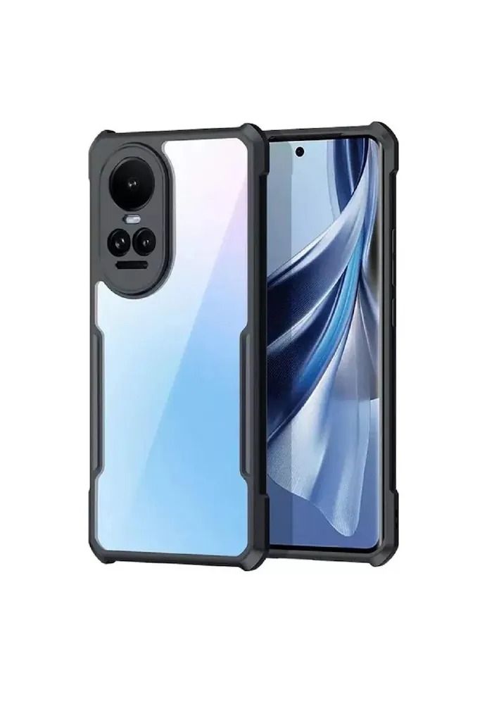 Xundd Airbag Shockproof Bumper Shell Back Transparent Acrylic + TPU Buffer Case Cover for Oppo Reno 10