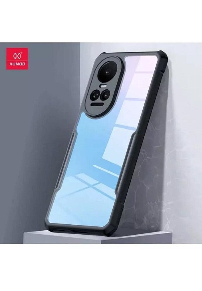 Xundd Airbag Shockproof Bumper Shell Back Transparent Acrylic + TPU Buffer Case Cover for Oppo Reno 10