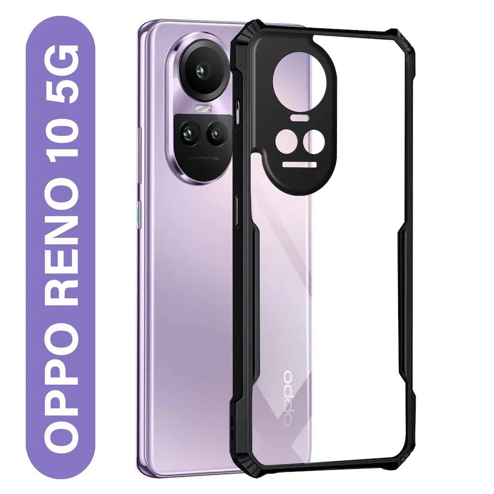 Xundd Airbag Shockproof Bumper Shell Back Transparent Acrylic + TPU Buffer Case Cover for Oppo Reno 10