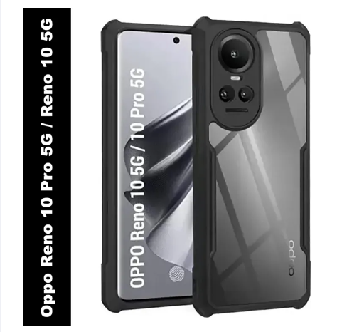 Xundd Airbag Shockproof Bumper Shell Back Transparent Acrylic + TPU Buffer Case Cover for Oppo Reno 10