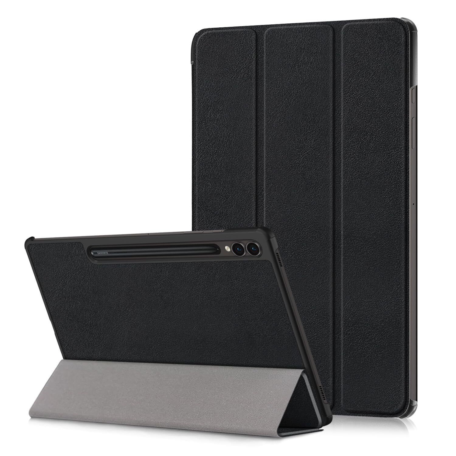 Tri-Fold Smart Magnetic Flip Tablet Leather Case, Shockproof Hard Shell Stand Case Cover with Auto Wake/Sleep for Samsung Galaxy Tab S6 (T860/T865)