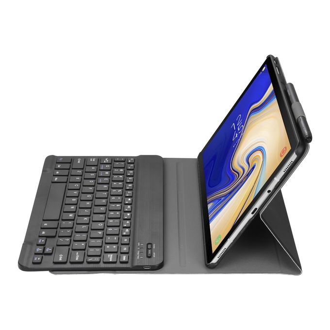 Slim Folio Smart Keyboard Case Cover with Detachable Wireless Bluetooth Keyboard for Samsung Galaxy Tab S7– Black