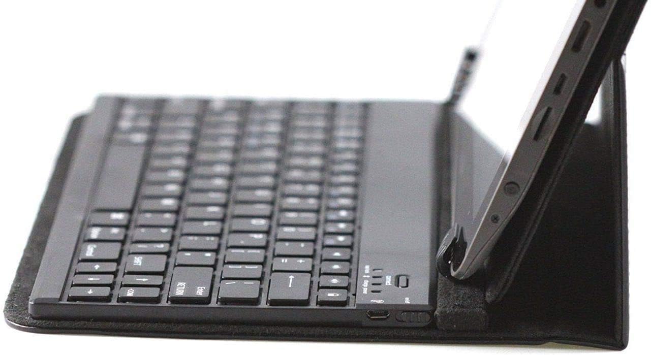 Slim Folio Smart Keyboard Case Cover with Detachable Wireless Bluetooth Keyboard for Nokia T20 – Black