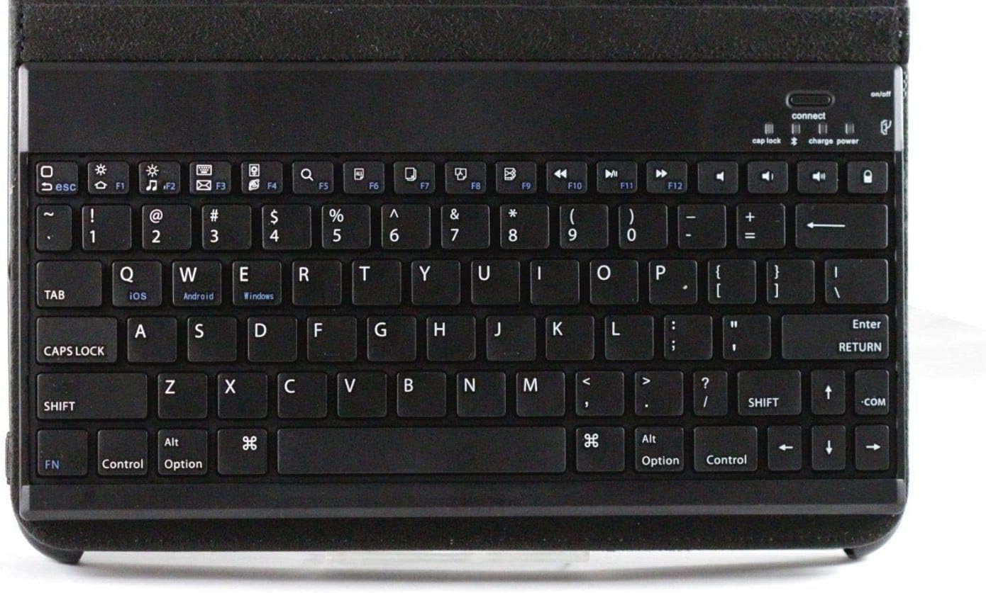 Slim Folio Smart Keyboard Case Cover with Detachable Wireless Bluetooth Keyboard for Nokia T20 – Black