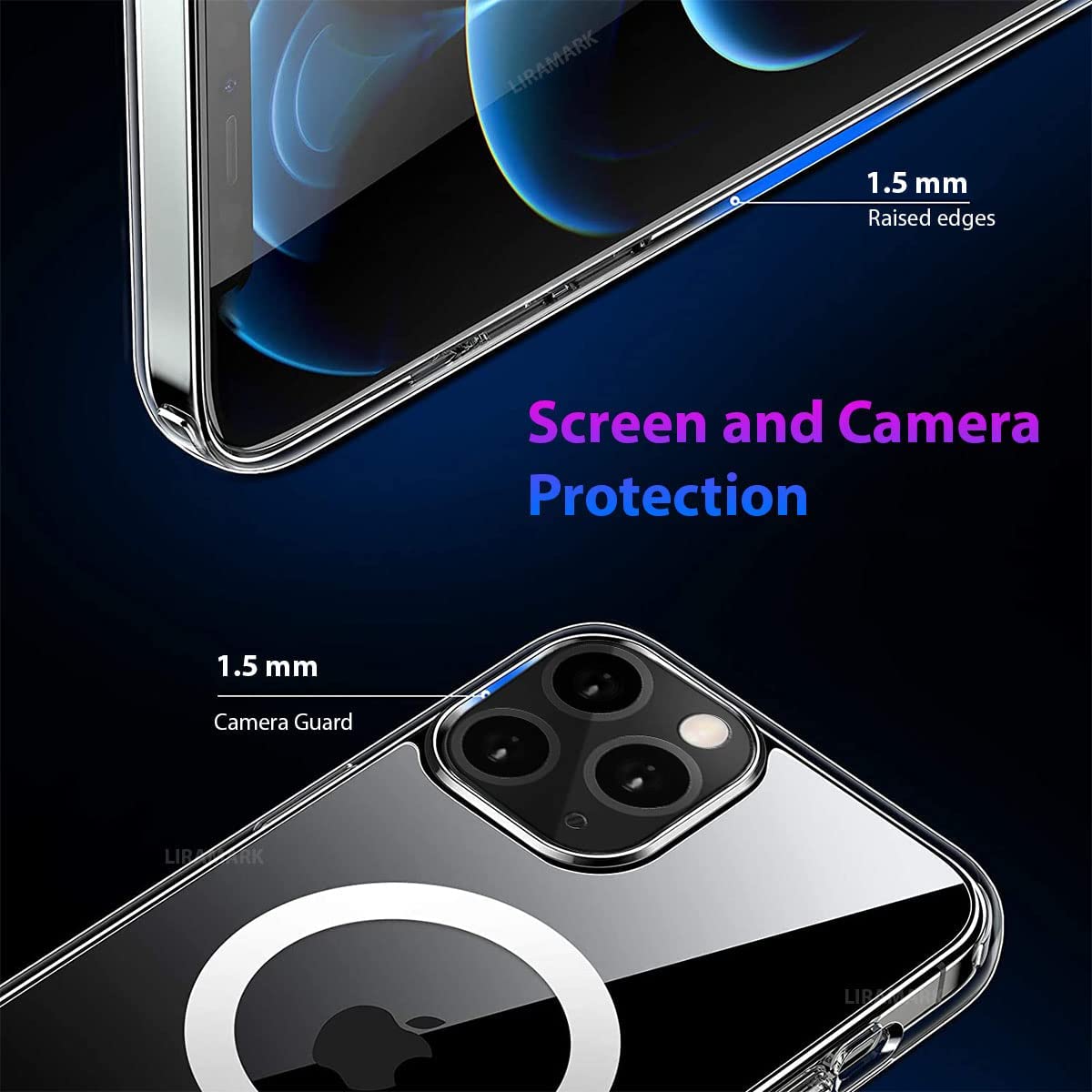 Clear Magnetic with Built-in-magnets Shockproof Protective Slim Soft TPU MagSafe Compatible Transparent Case Cover for Apple iPhone 11 Pro Max