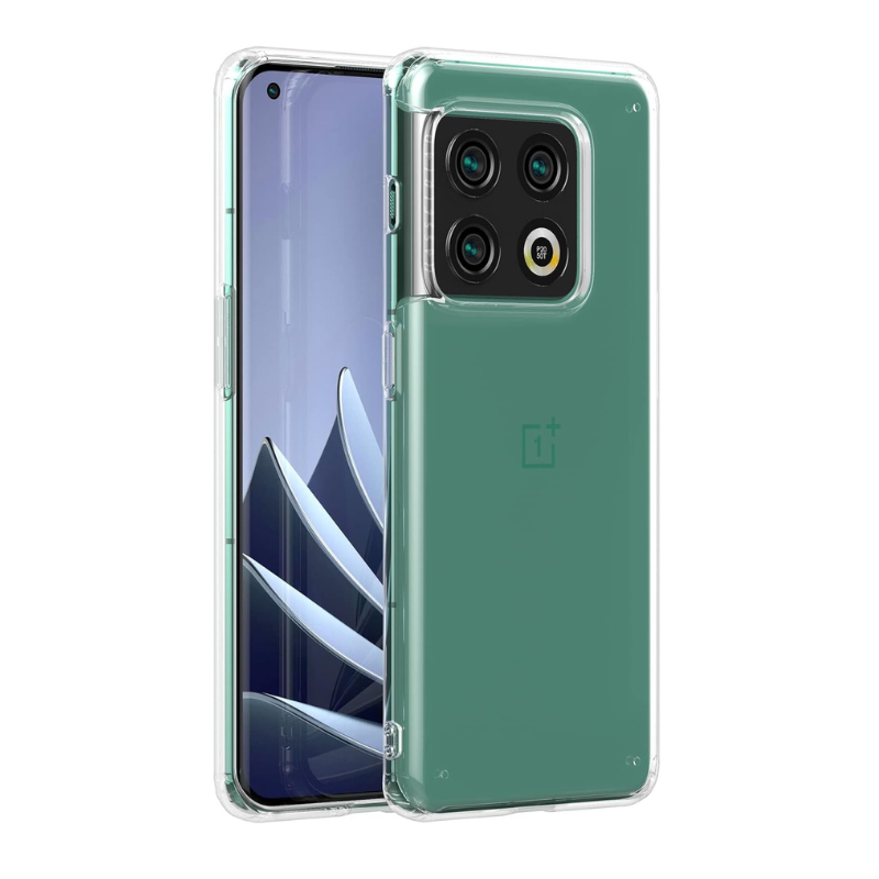 Clear Transparent Anti-yellowing TPU Shock absorbing/Drop Protection with Microdot Technology Cover Case for Oneplus 10 Pro
