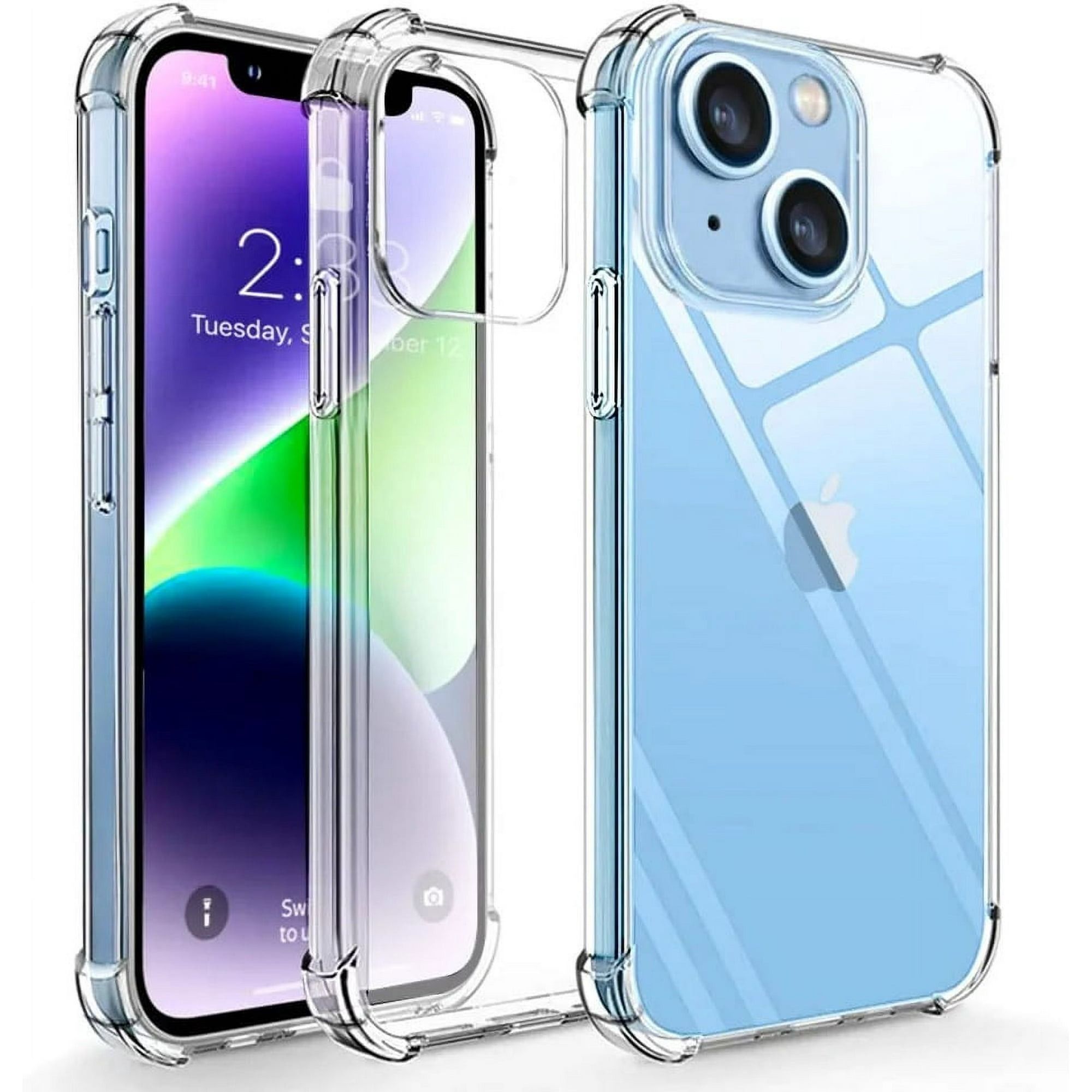 Clear Transparent Anti-yellowing TPU Shock absorbing/Drop Protection with Microdot Technology Cover Case for Apple iPhone 14 Plus