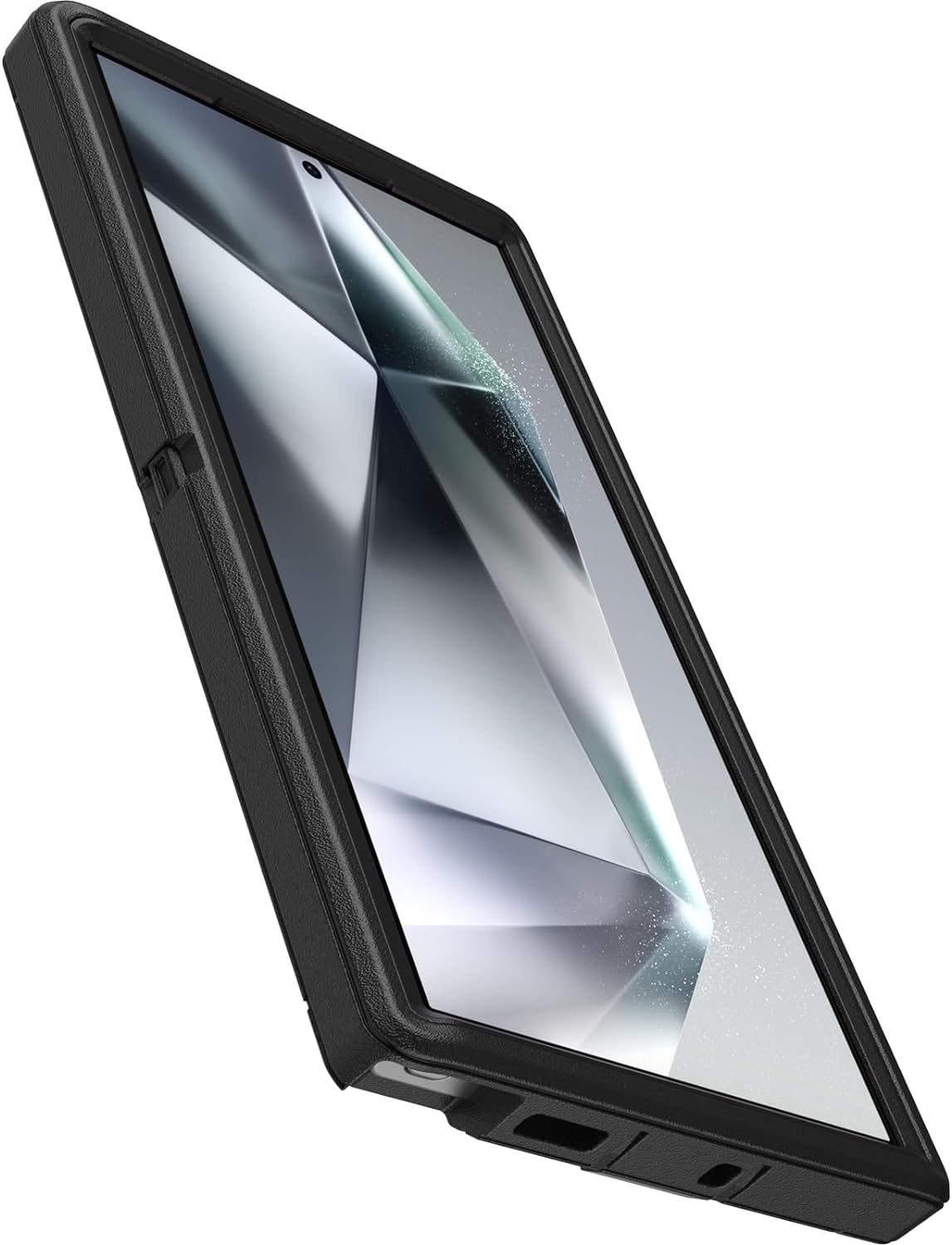 OtterBox Defender Series Case - BLACK, rugged & durable, shockproof with port protection, includes holster clip kickstand for Samsung Galaxy S24 Ultra