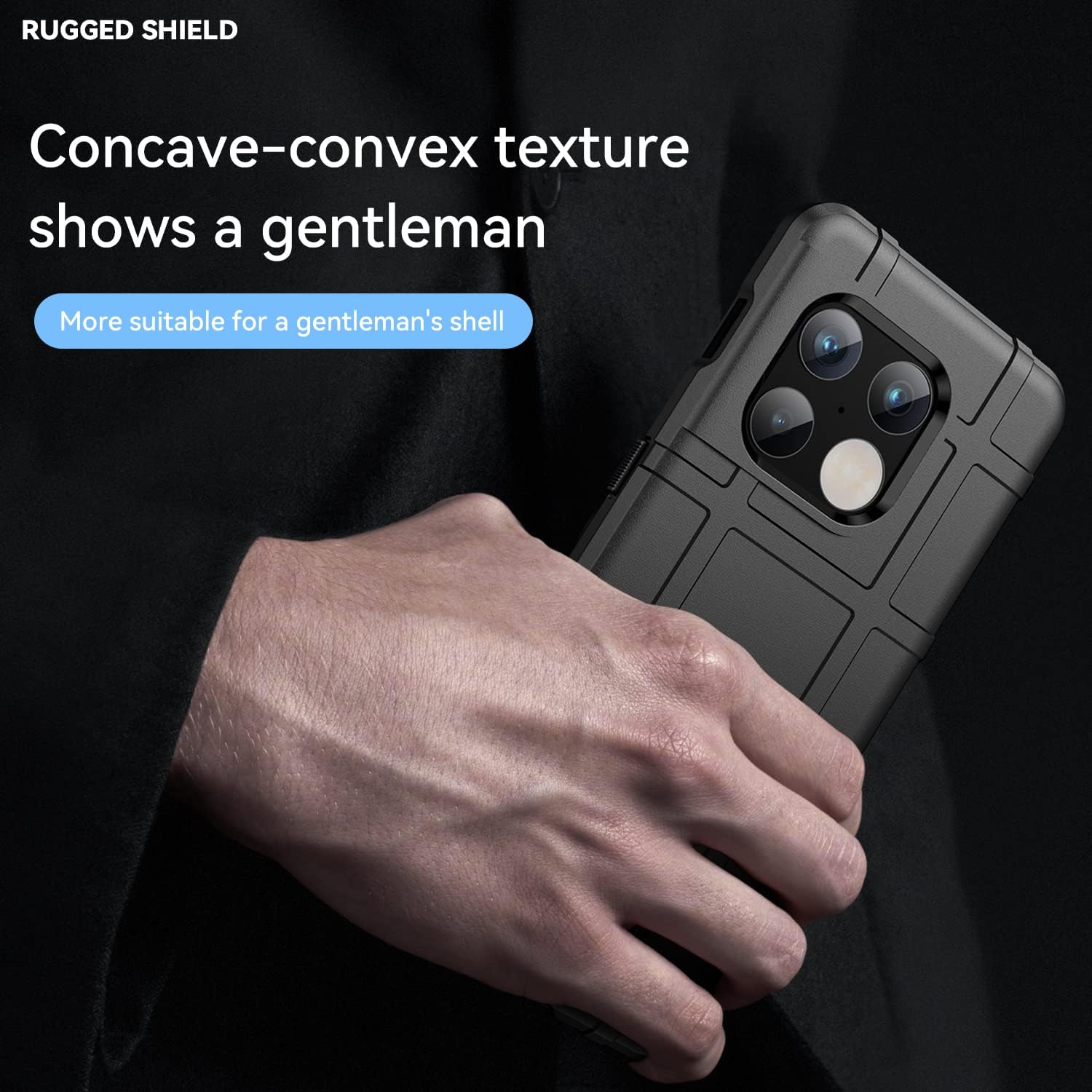 Rugged Shield Full Cover Drop-Tested Shockproof Slim Case with Military Grade Tactical Armor TPU Soft Case for OnePlus 10 Pro