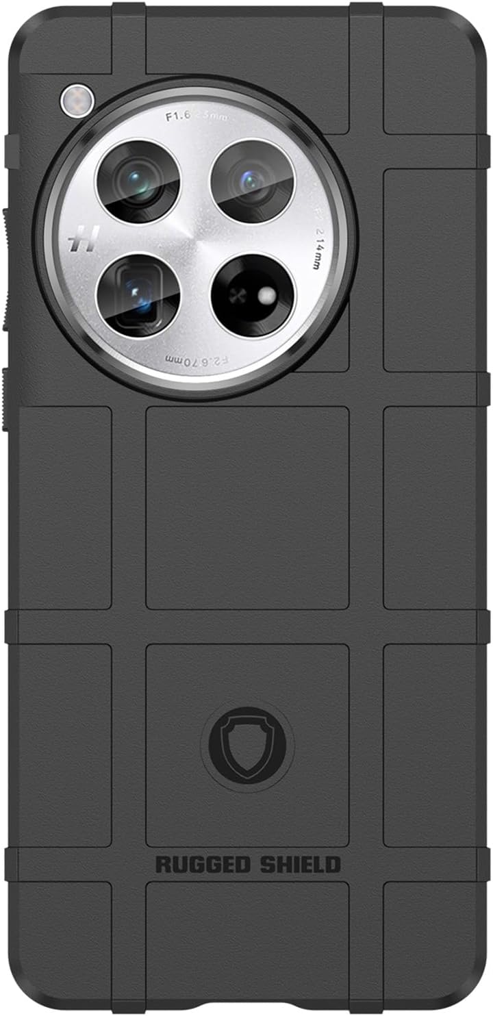 Rugged Shield Full Cover Drop-Tested Shockproof Slim Case with Military Grade Tactical Armor TPU Soft Case for OnePlus 12
