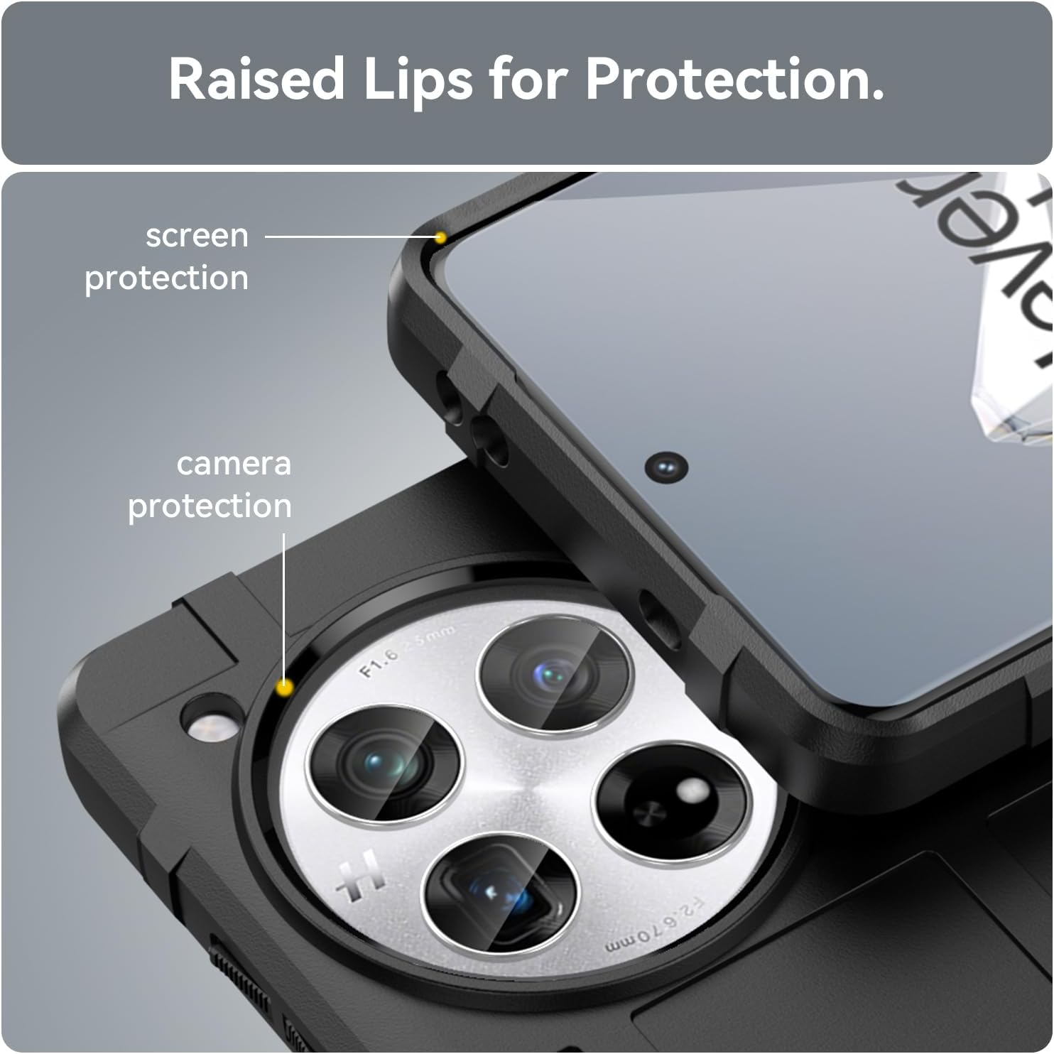Rugged Shield Full Cover Drop-Tested Shockproof Slim Case with Military Grade Tactical Armor TPU Soft Case for OnePlus 12