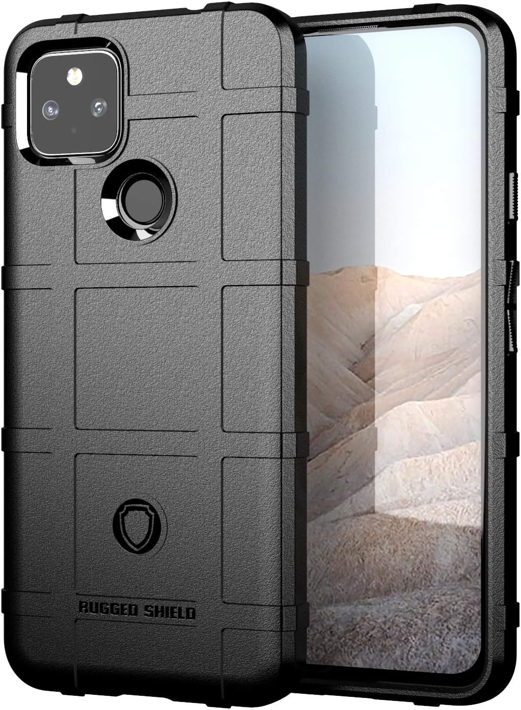 Rugged Shield Full Cover Drop-Tested Shockproof Slim Case with Military Grade Tactical Armor TPU Soft Case for Google Pixel 5