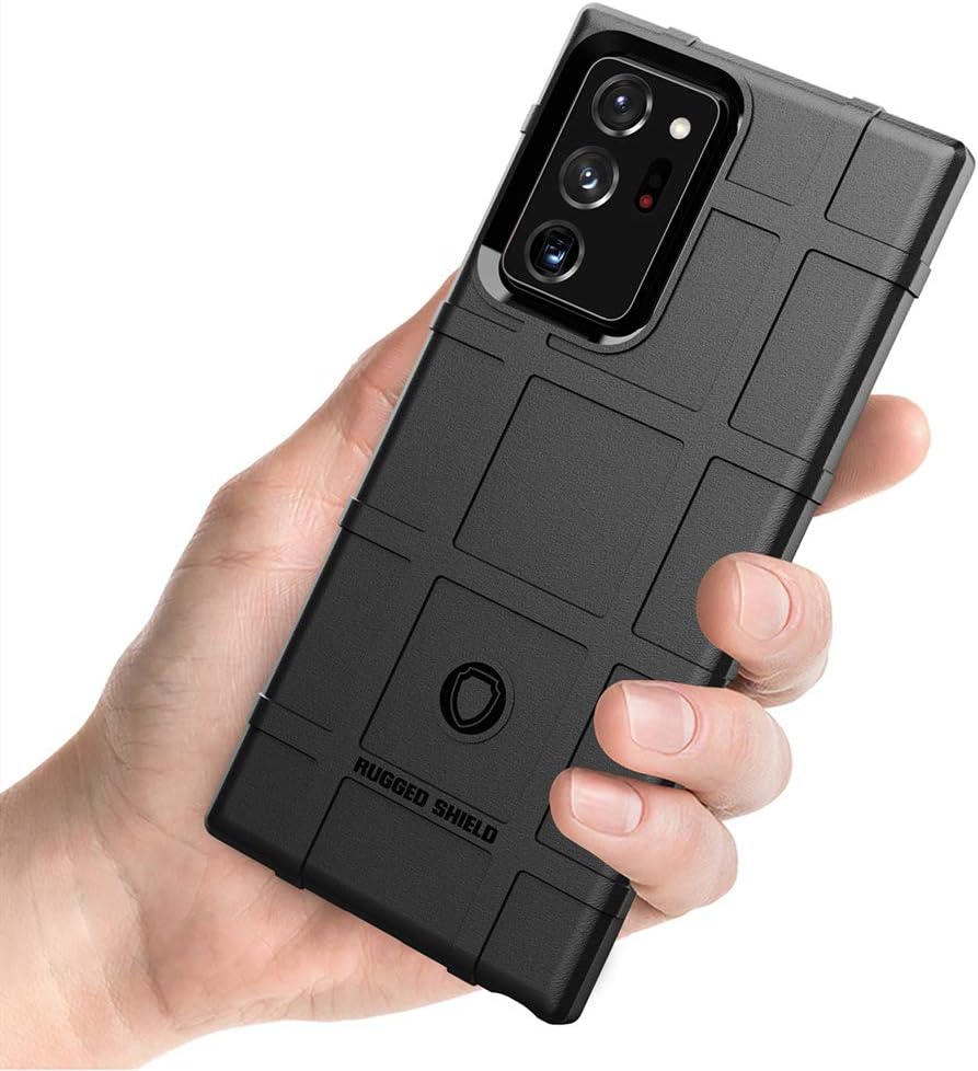 Rugged Shield Full Cover Drop-Tested Shockproof Slim Case with Military Grade Tactical Armor TPU Soft Case for Samsung Galaxy Note20 Ultra