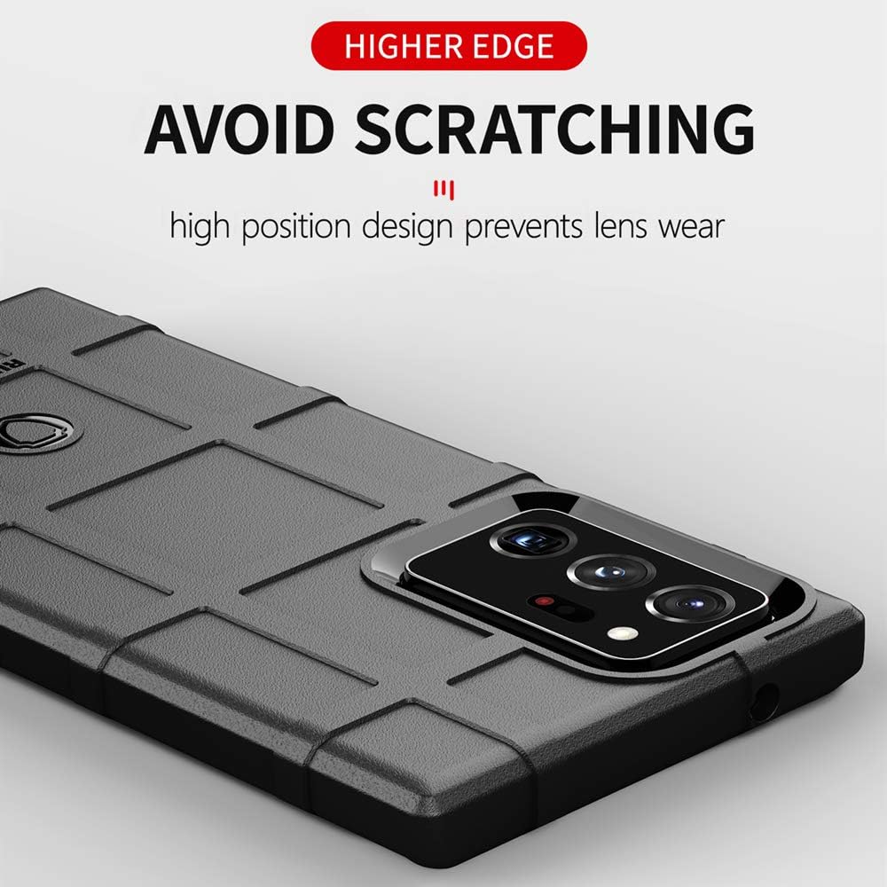Rugged Shield Full Cover Drop-Tested Shockproof Slim Case with Military Grade Tactical Armor TPU Soft Case for Samsung Galaxy Note20 Ultra