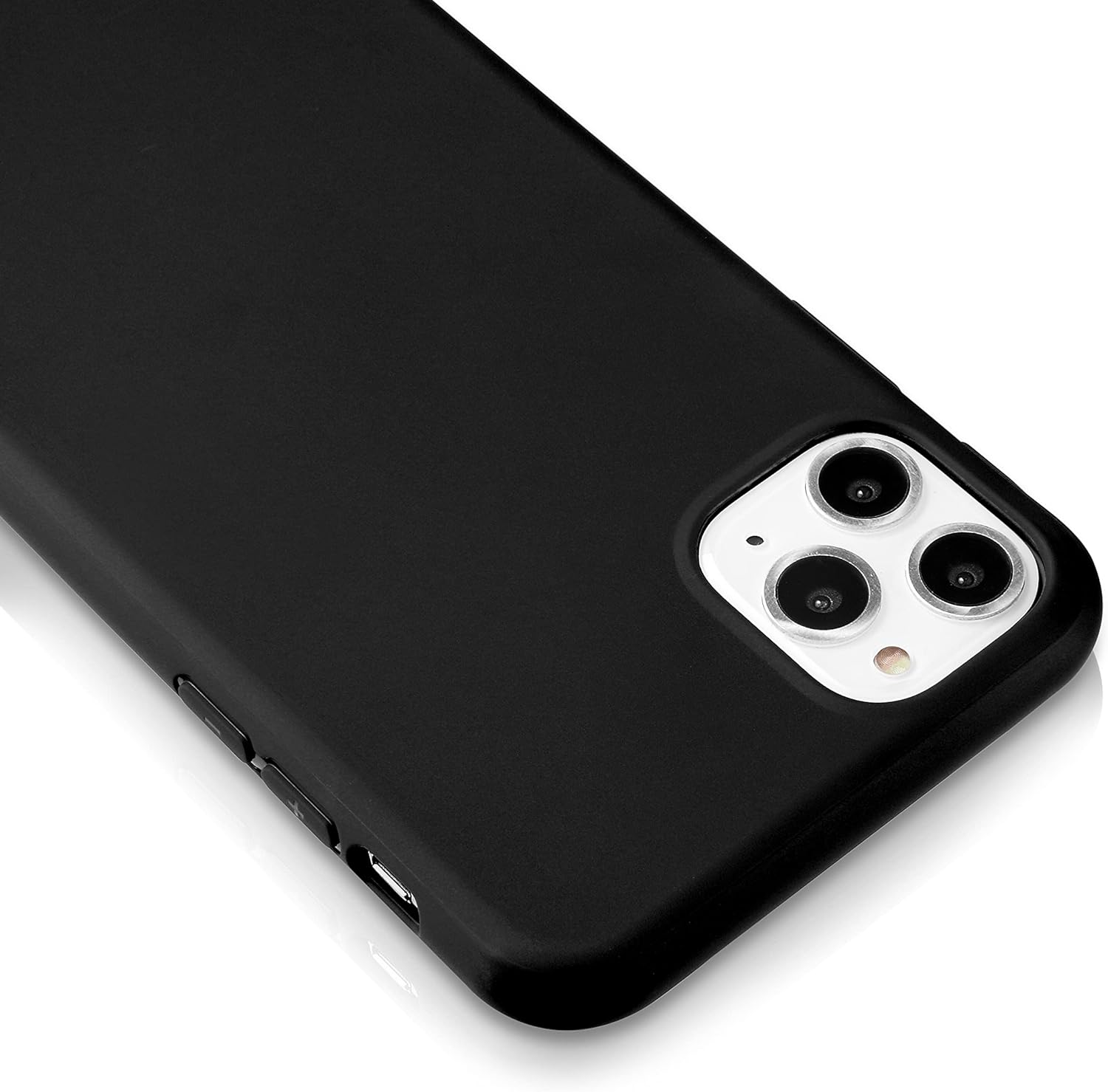 Black/Navy Blue Slim Liquid Silicone 3 Layers Full Covered Soft Gel Rubber Phone Cover Case for iPhone 11 Pro