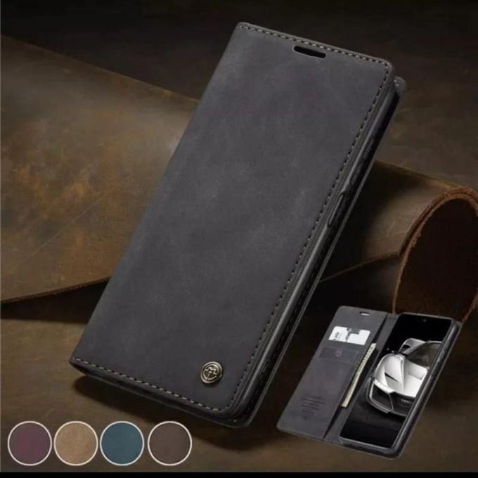 Black Wallet Retro Leather Kickstand Flip Case All-Round Protection Cover Case For Infinix Note 30 Pro
