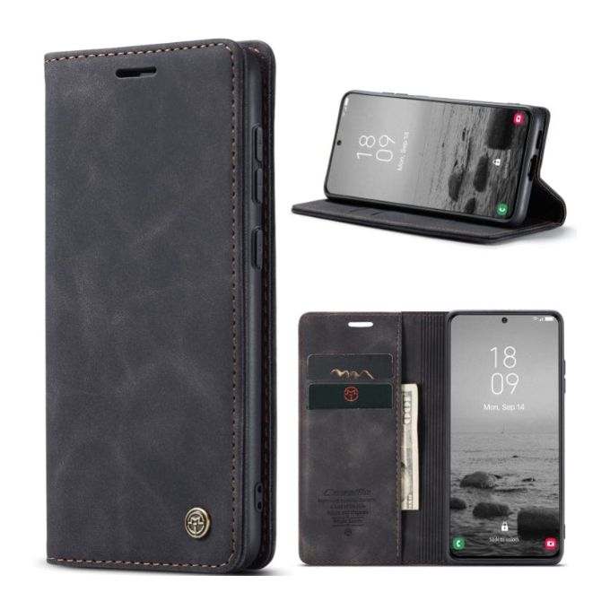 Black Wallet Retro Leather Kickstand Flip Case All-Round Protection Cover Case For Infinix Zero Ultra