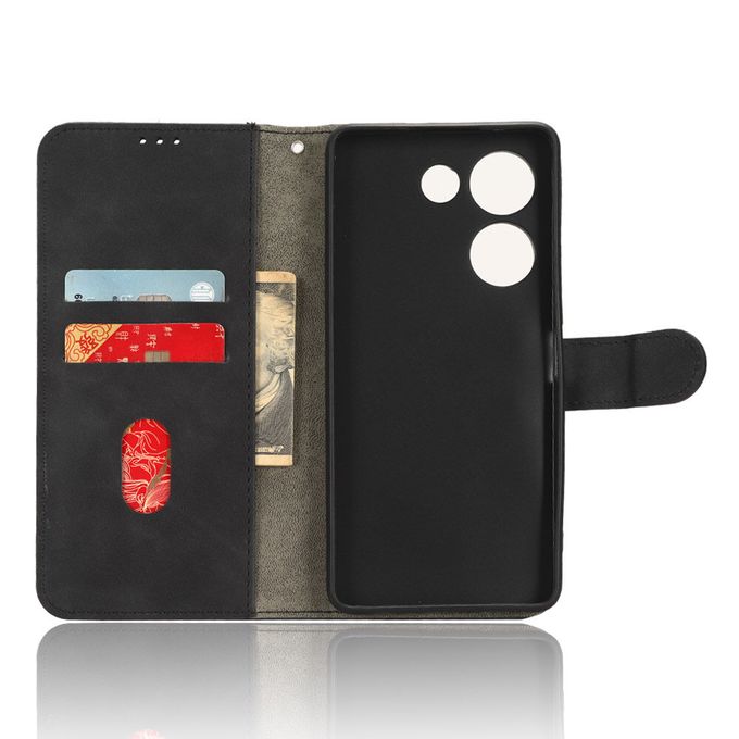 Caseme Black Wallet Retro Leather Kickstand Flip Case All-Round Protection Cover Case For Tecno Camon 20 Pro 4G (NOT 5G)