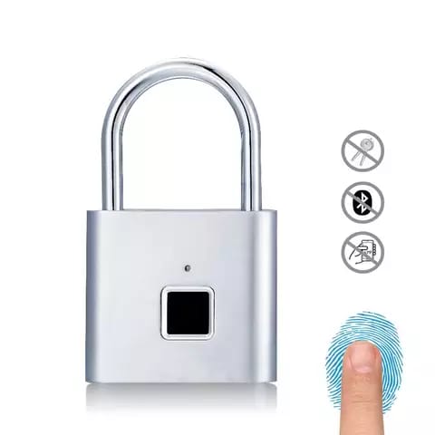 Portable antitheft fingerprint padlock