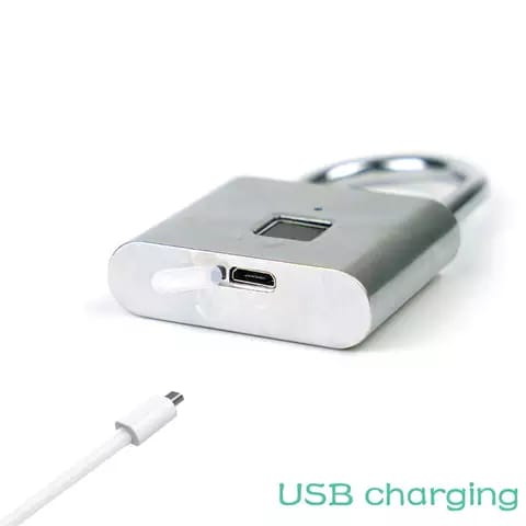 Portable antitheft fingerprint padlock