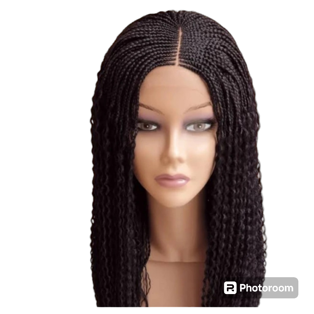 Curly braided wig