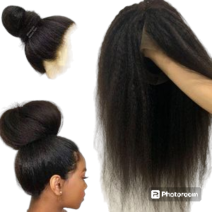 Kinky straight frontal lace wig