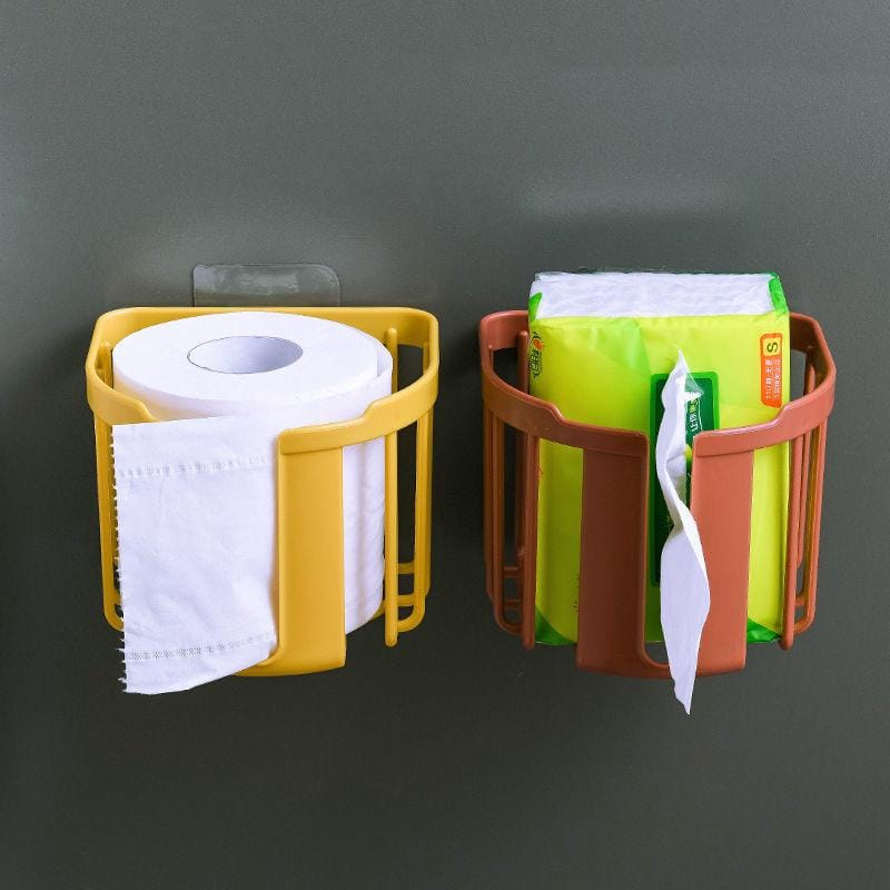 Stylish Plastic mesh tissue holder - includes a strong adhesive wall mounting sticker