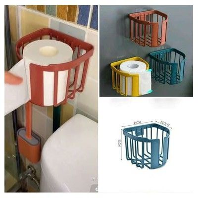 Stylish Plastic mesh tissue holder - includes a strong adhesive wall mounting sticker