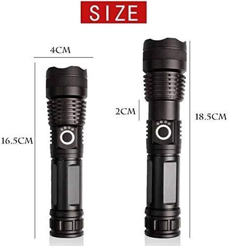 Super Bright LED Zoom Flashlight Torch Usb Rechargeable Waterproof Lamp