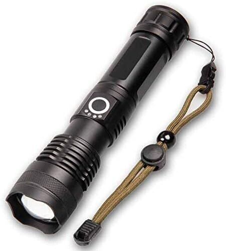 Super Bright LED Zoom Flashlight Torch Usb Rechargeable Waterproof Lamp
