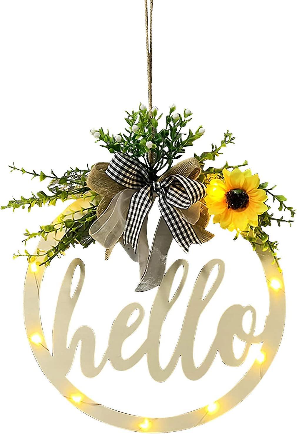 Hello LED lights decor wall hanging
