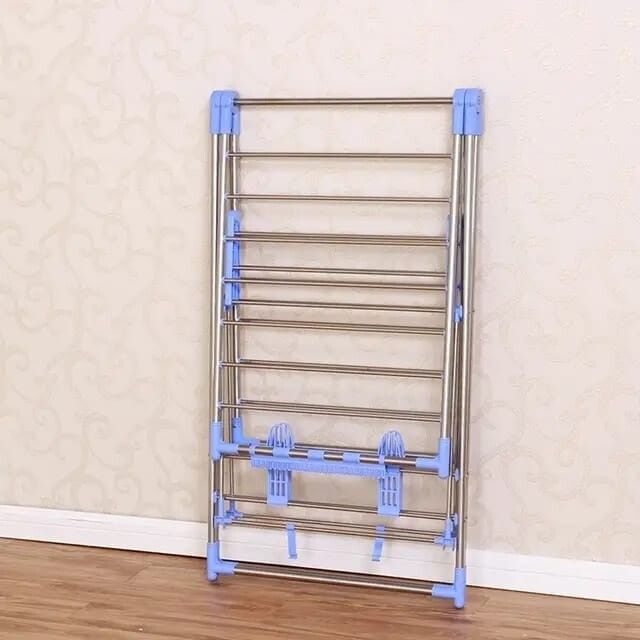 Portable Steel Clothes Hanger Drying Rack - Compact Solution for Small Spaces (Size: 136x59x93cm)
