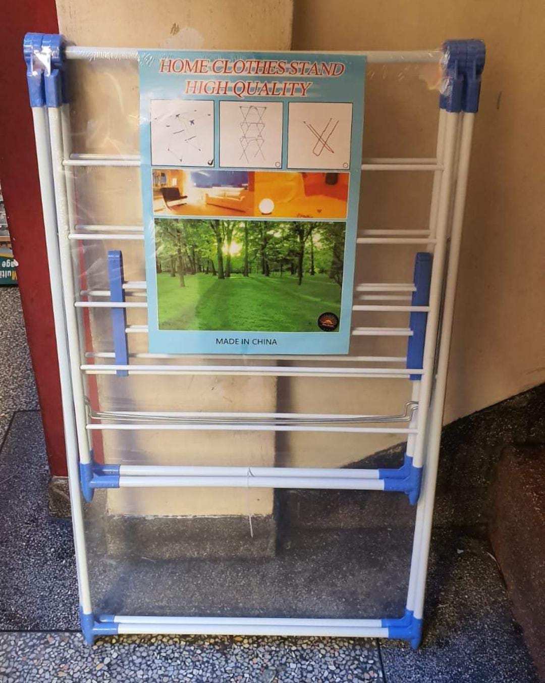 Portable Steel Clothes Hanger Drying Rack - Compact Solution for Small Spaces (Size: 136x59x93cm)