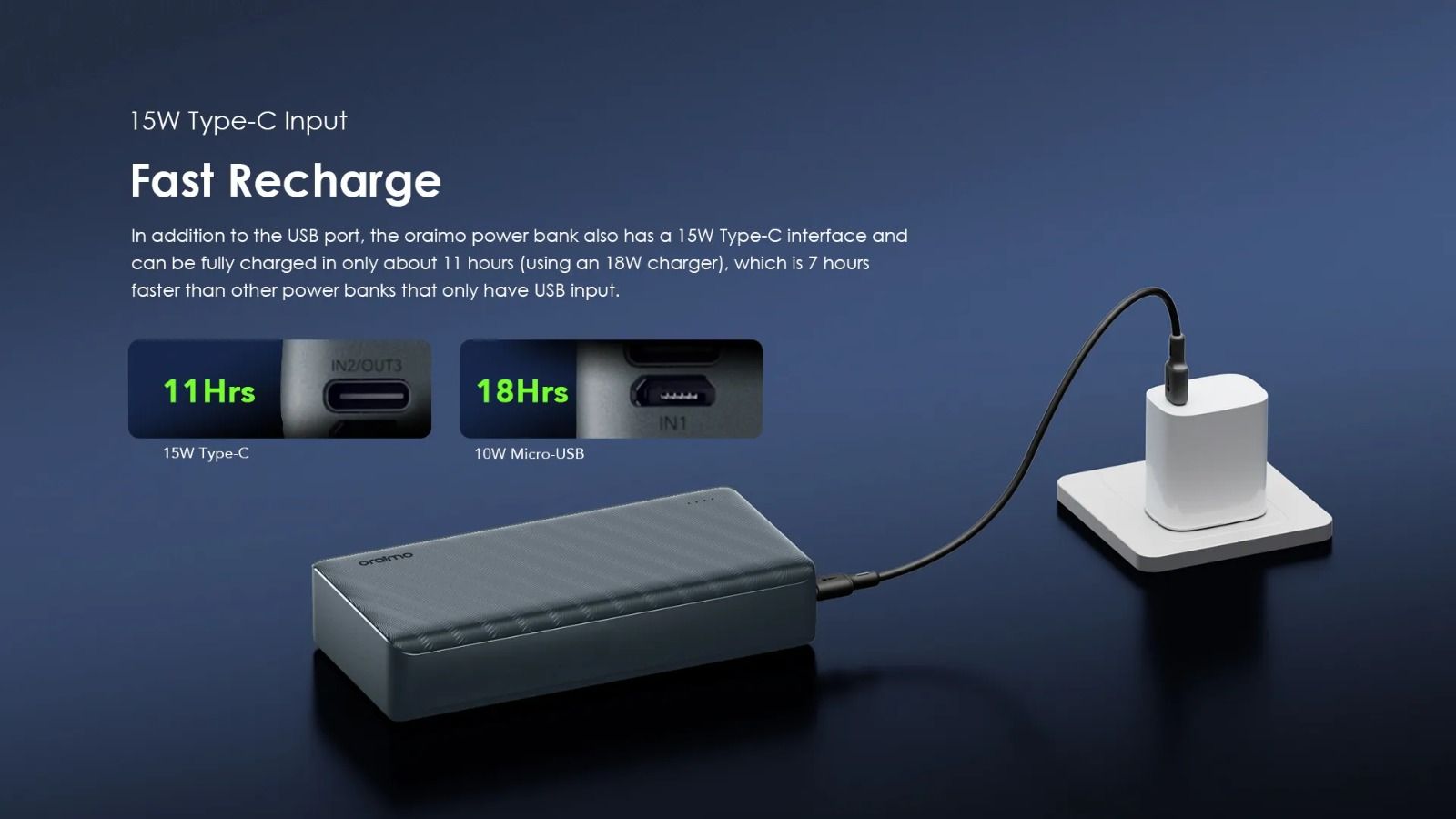 oraimo PowerBox 300 Lite 30000mAh 15W Power Bank