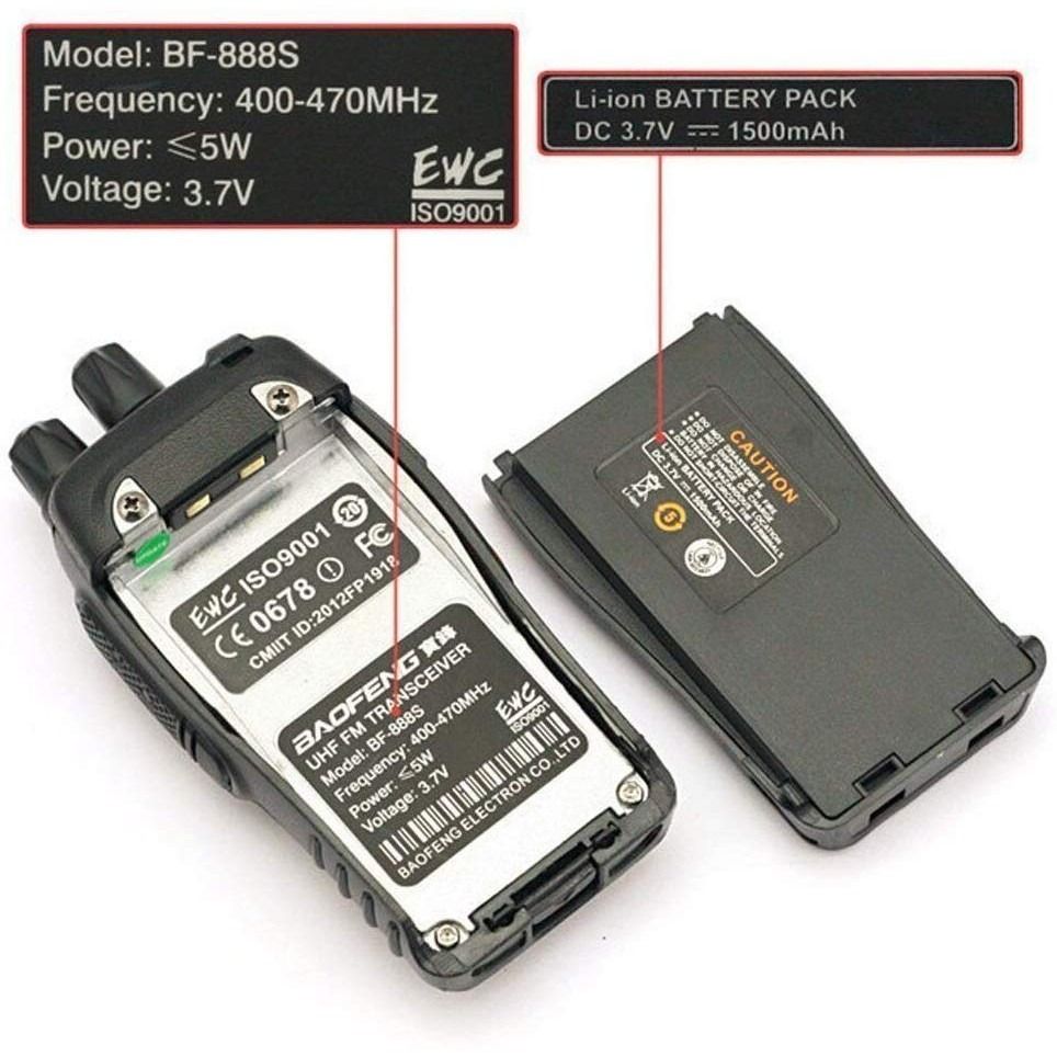 Baofeng 888S 5W Set of 2 Interphone Two-Way Walkie Talkie