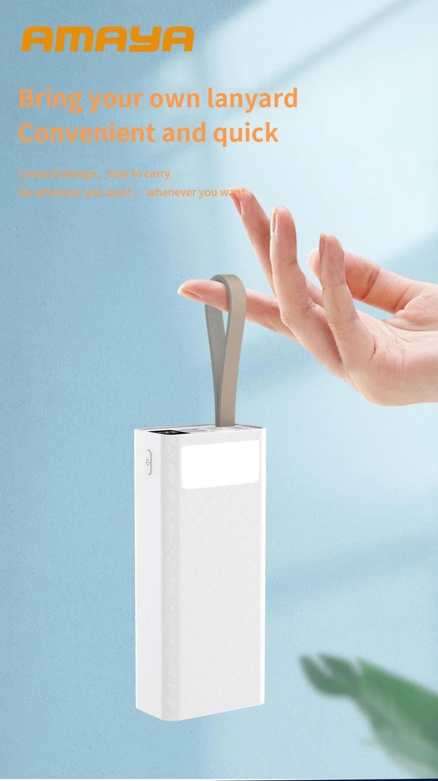 Amaya APW-04 power bank 40000mAh 22.5W super fast charging with flashlight