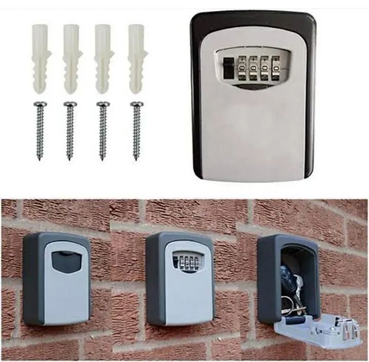 Key Safe Wall Mounted, Key Lock Box Outdoor, Combination Key Safe Lock Box, Waterproof and Security Key Lockbox, Key Cabinet Key Safe Outside for Garage School Elderly Parents Spare House Key Storage
