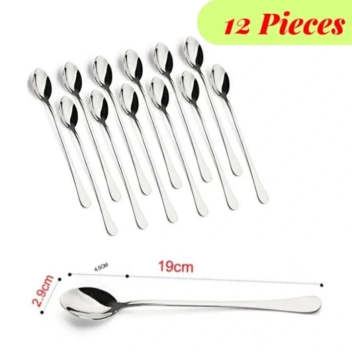 Long Handle Teaspoons Desert Ice Cream Coffee Mixing Coffee Tea Spoon Kitchen Dining Set