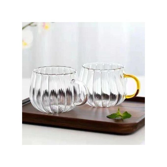 Nordic Ripple Glass Mug Cup 360ml 12oz Heat Resistant Coffee Milk Water Clear Glass Cup 1 PC