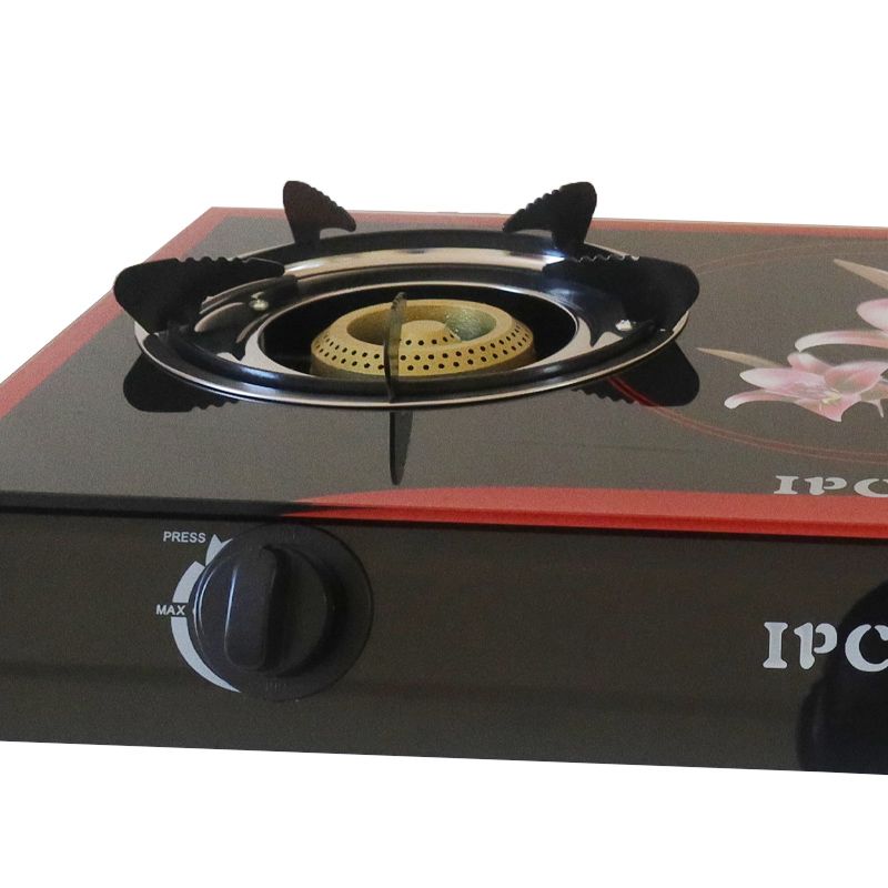 【Promotion 】Ipcone Glass Top Gas Cooker Double Burner Gas stove Auto Ignition  WITHOUT pipe and regular knob