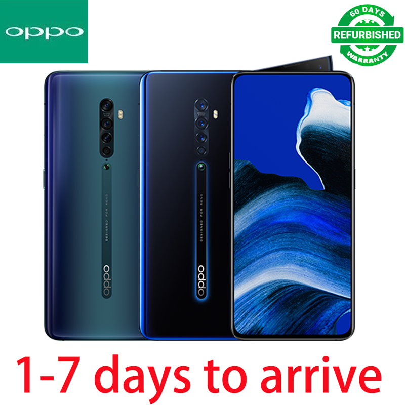 Refurbished OPPO Reno 2 Reno2 Smartphone 8GB+128GB Lift Lens 6.5" Face Unlock 2G/3G/4G, LTE Dual SIM 4000MAH 48MP+16MP Ultra HD Camera