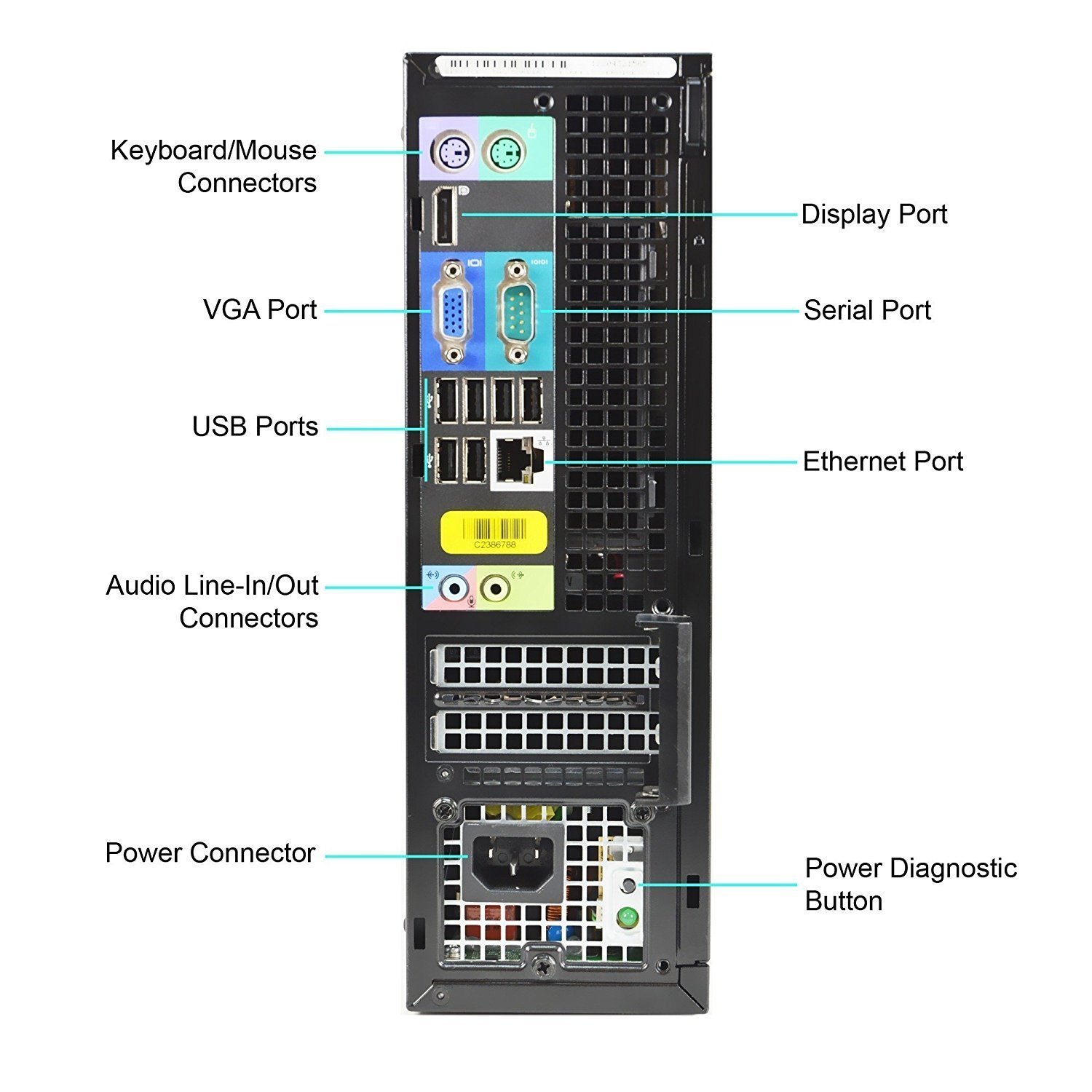 (FULLSET COMPLETE DESKTOP) Refurbished Dell Optiplex 790 SFF+ 19 Inch Monitor Desktop Computer PC Intel i5 - 2400 up to 3.4GHz, 4GB DDR3 500GB HDD HDMI DVD Windows 10 Pro 64-bit Business High
